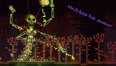 It is always dropped by <strong>Mechdusa</strong>. . Mechdusa terraria